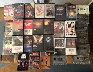 Lot Of 31 Cassette Tapes 70s 80s 90s Rock N Roll Heavy Metal Hair Bands
