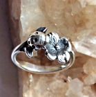 James Avery Ring Lady Bug & Dogwood Flower. Sterling Silver, Size 6, Retired