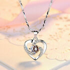 Gorgeous Silver Plated Necklace Pendant Women Cubic Zircon Jewelry Lab-Created