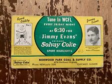 Vintage Jimmy Evans Solvay Coke Norwood Park Coal Chicago Ink Blotter