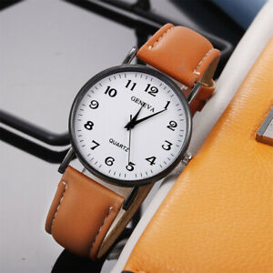 Women's Luxury Watches Stainless Steel Dial Leather Band Casual Quartz Watches