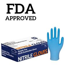 Kingfa Blue Nitrile Medical Gloves FDA Powder & Latex Free Disposable 3 mil
