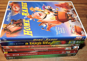 Disney Pixar Movies (6 DVD Lot) Bambi, Lion King, Aristocats, 101 Dalmatians ++