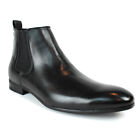 Men's Ankle Dress Boots Side Zipper Almond Round Toe Leather Chelsea By AZARMAN