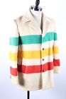 Vintage 50s Lakeland Wool Hudson Bay Era Blanket Coat Jacket Men's Size Medium
