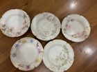 Antique Set of 5 Berry Bowls Dishes Hand Painted Gilded HAVILAND France