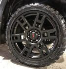 22x9 TRD Pro Style Matte Black Wheels Rims M/T Tires Toyota Tacoma FJ Cruiser