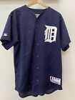 Vintage Detroit Tigers MLB Authentic Mesh Jersey Made In USA Size Medium Navy