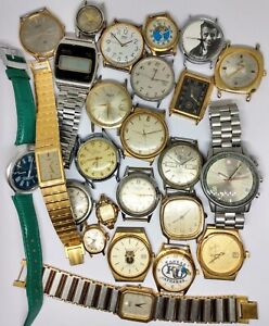 LOT! Vulcain Seiko Lassale Timex Gruen Swiss Military Watch REPAIR Parts ETC