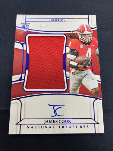 New Listing2022 National Treasures Collegiate James Cook #49 Rookie Patch Auto /49 Rc