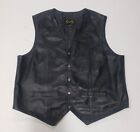 Scully Black Leather Vest Snap Buttons Size XXL 2Xl