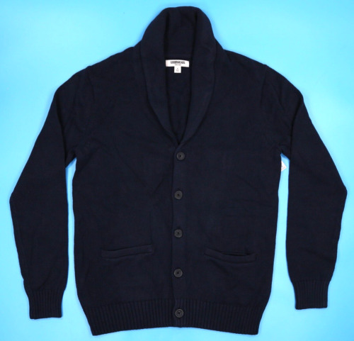 Goodthreads Men's Soft Cotton Cardigan Sweater Navy Blue Size S