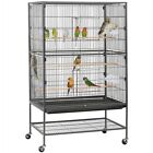 Large Bird Cage Budgie Cage 52'' Parrot Cage for Lovebird Cockatiels with Stand