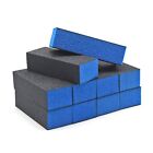 10pc Nail Buffer Blocks 3 Way Buffers Black Grit Blue Sanding Block 120/120/120