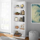 Mainstays 5-Shelf Bookcase with Adjustable Shelves, White