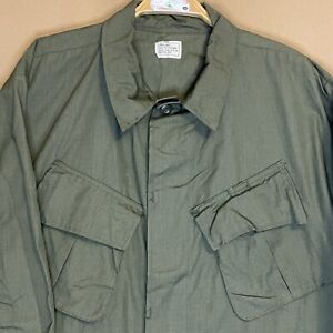 Vintage OG 107 Slant Pocket Coat Jacket Large Long Ripstop Jungle 1969 Vietnam