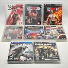 Lot of 8 PS3 Games PlayStation 3 PayDay2 Watch Dogs W2K17 W2K16 W2K15 Untested