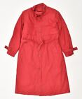 LONDON FOG Womens Trench Coat UK 10 Small Red Polyester QJ06