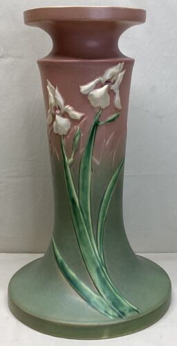 Vintage 1938 Roseville Iris Pottery Pedestal for Jardiniere