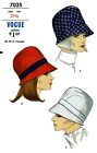 Vogue #7035 MOD Bucket Hat Cap Fabric Sewing Pattern Chemo Cancer Alopecia Pick