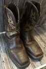 Justin steel toe cowboy Leather work boots mens size 10EE