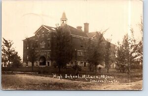 RPPC Real Photo Postcard MINNESOTA Milaca High School Posted 1914