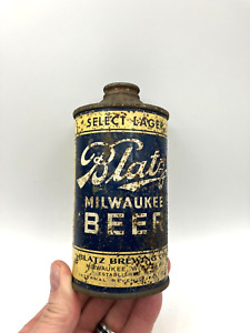 Old 12oz BLATZ Select Lager (IRTP) Low Pro Cone Top Beer Can Blatz Milwaukee