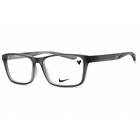 Nike Unisex Eyeglasses Matte Dark Grey Plastic Rectangular Frame NIKE 7304 034