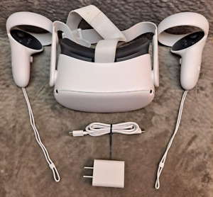 Meta Oculus Quest 2 128GB Video Game System Bundle VR Headset Controllers WHITE