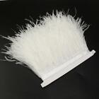 1 Meter Ostrich Feather Trims 8-15cm/3-6inchPlumes On Ribbon For Making Dress