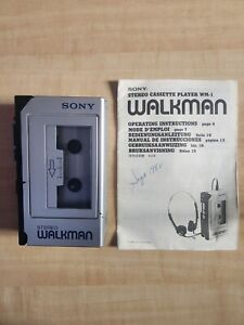 Sony Walkman WM-1 Stereo Cassette Player W/ Manual | For Parts/ Repair