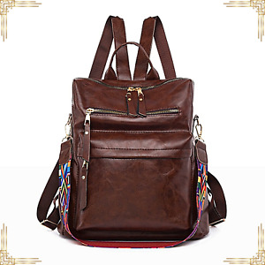 Backpack Women Travel Bag LEATHER School Shoulder Portable Girls Rucksack Oxford