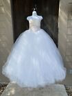 $4,500 NWT BADGLEY MISCHKA WEDDING dress Ball Gown Ivory White Sparkles