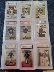 71 Nfl Card Lot 9 Graded Autograph Patch Serial Numbered Prizms