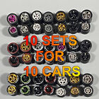 10 RANDOM Gasser/Muscle Real Riders Tires Set Lot for 1/64 Scale for Hot Wheels