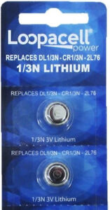 Loopacell 1/3N CR1/3N DL1/3N 2L76 Lithium 3V 2 Batteries
