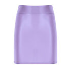 US Sexy Womens Oil Glossy Half Slips Bodycon Pencil Mini Skirt Party Clubwear