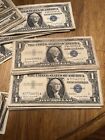 ✔ One 1957 Blue Seal $1 Dollar Silver Certificate, VG/VF, Old US One Dollar Bill