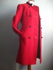 RED WOOL TRENCH COAT 12 14 WINDSMOOR jacket pure new military xmas retro