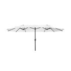 Twin Double Sided 15 x9ft Rectangular Patio Outdoor Market Dining Table Umbrella