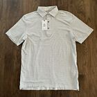 TASC NWT Men's Small Everywear Polo Golf Shirt Sage Green Channel Stripe NWT $74