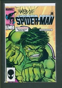 Web of Spider-Man #7 1985 INCREDIBLE HULK Marvel Copper Love!