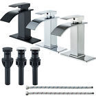 Bathroom Basin Faucet Waterfall Single Handle Vanity Sink Mixer Tap Deck Mounted