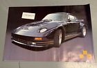 x1 Vintage 1988 Black Porsche 930 Poster 23 x 35 inches / Unused /