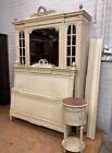 ARRIVES JULY 2024: French Antique Louis XVI Bedroom Set Armoire, Bed, Nightstand
