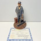 1984 Vtg Tom Thomas Clark Railroad Conductor Figurine #40 Train Gnome with COA