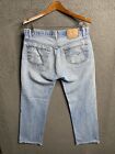 Vintage 90s Levi's 501 Button Fly Denim Jeans Measured 34x29 USA Made