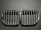 2019-2022 BMW X7 G07 OEM Chrome w/ Matte Silver Fin Front Grille Grill Vent