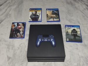 New ListingSony PlayStation 4 Pro (PS4 Pro) 1 TB Console, 4 Games, 1 Controller, All Wires.