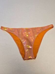 NWT American Eagle Aerie Orange Holographic Prism Cheeky Bikini Bottoms